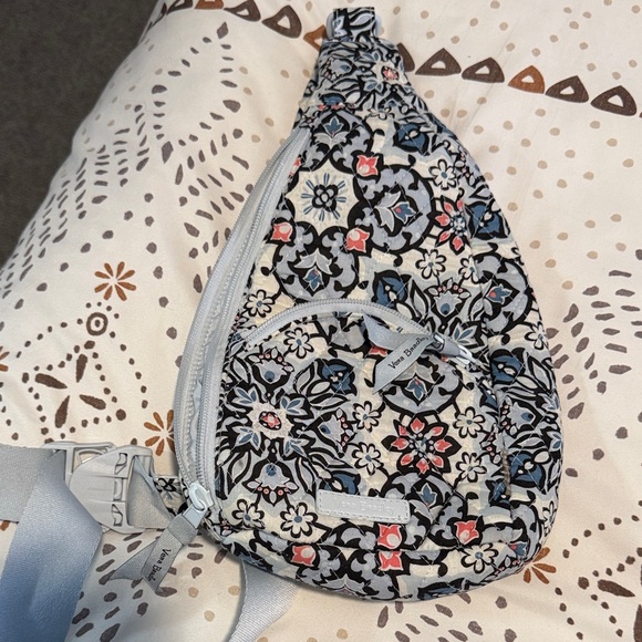 Vera Bradley Handbags - Vera Bradley Light Blue Floral Crossbody Sling